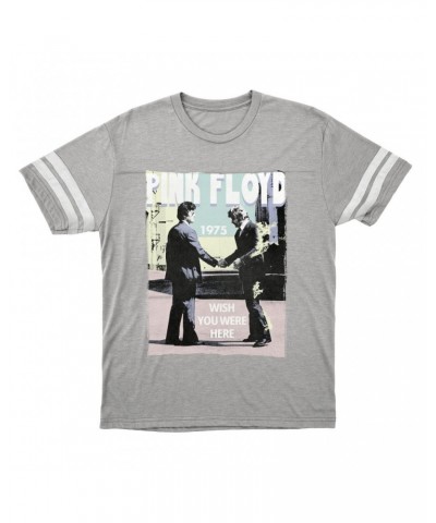 Pink Floyd T-Shirt | Pastel Wish You Were Here Design Football Shirt $10.21 Shirts