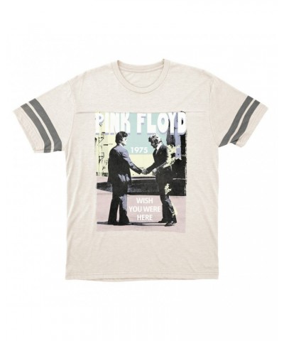 Pink Floyd T-Shirt | Pastel Wish You Were Here Design Football Shirt $10.21 Shirts