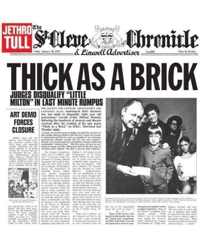 Jethro Tull Thick as a Brick Vinyl Record $7.65 Vinyl