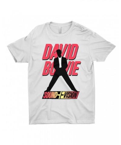 David Bowie T-Shirt | Neon 1991 Euro Vision Design Shirt $7.73 Shirts