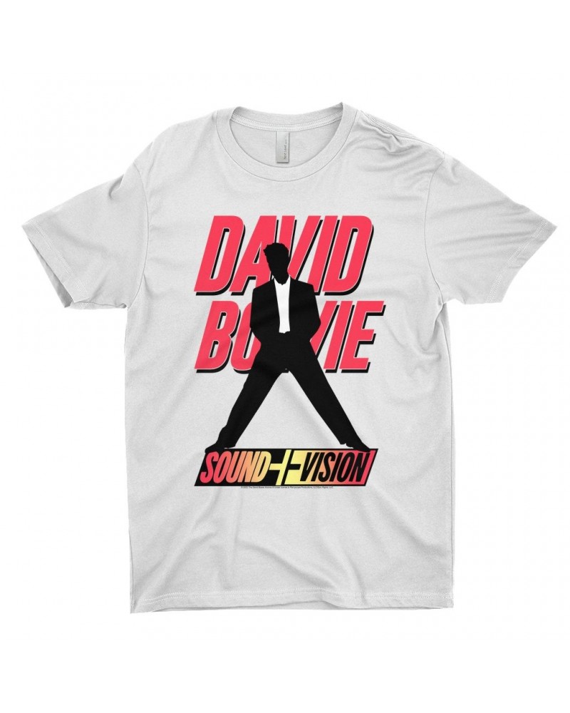 David Bowie T-Shirt | Neon 1991 Euro Vision Design Shirt $7.73 Shirts