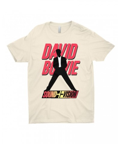 David Bowie T-Shirt | Neon 1991 Euro Vision Design Shirt $7.73 Shirts