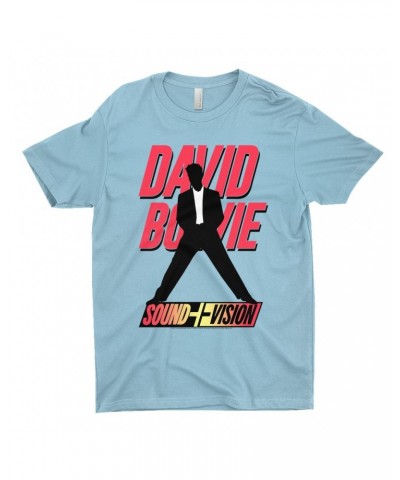 David Bowie T-Shirt | Neon 1991 Euro Vision Design Shirt $7.73 Shirts