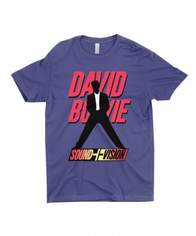 David Bowie T-Shirt | Neon 1991 Euro Vision Design Shirt $7.73 Shirts