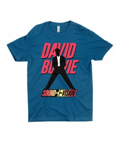 David Bowie T-Shirt | Neon 1991 Euro Vision Design Shirt $7.73 Shirts