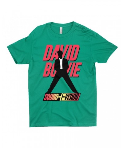 David Bowie T-Shirt | Neon 1991 Euro Vision Design Shirt $7.73 Shirts