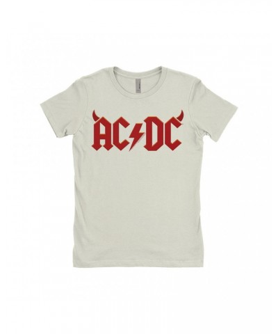 AC/DC Ladies' Boyfriend T-Shirt | Horn Logo Shirt $9.73 Shirts