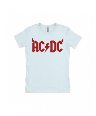 AC/DC Ladies' Boyfriend T-Shirt | Horn Logo Shirt $9.73 Shirts