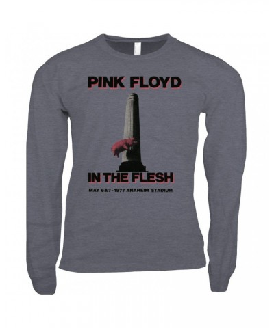 Pink Floyd Long Sleeve Shirt | In The Flesh 1977 Anaheim Stadium Concert Shirt $10.18 Shirts