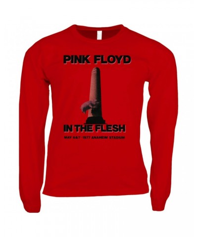 Pink Floyd Long Sleeve Shirt | In The Flesh 1977 Anaheim Stadium Concert Shirt $10.18 Shirts