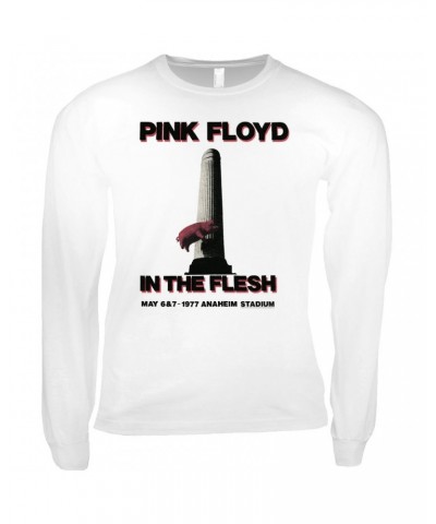 Pink Floyd Long Sleeve Shirt | In The Flesh 1977 Anaheim Stadium Concert Shirt $10.18 Shirts