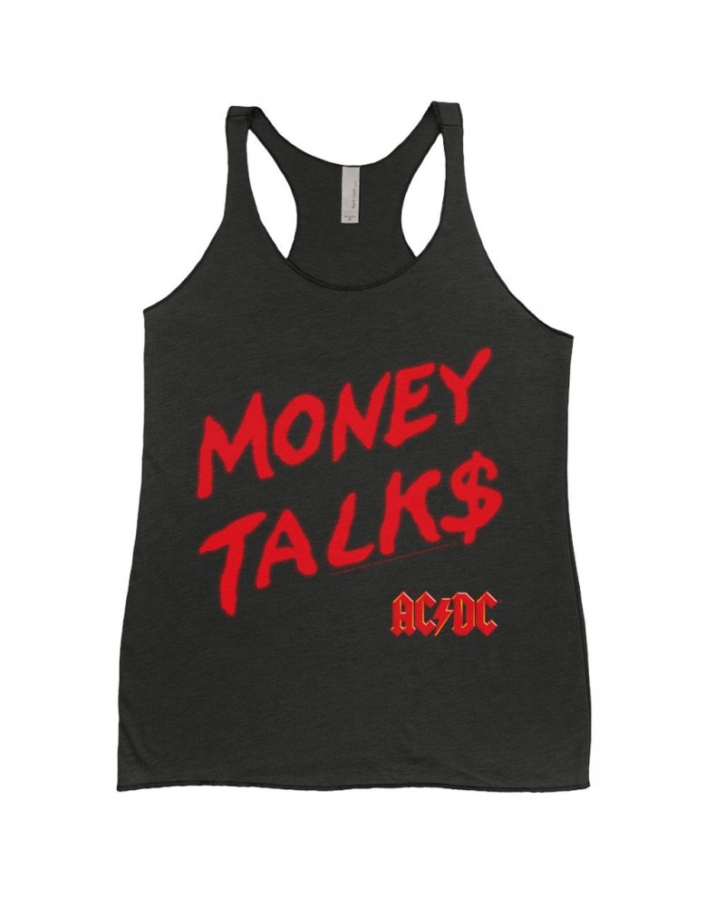 AC/DC Ladies' Tank Top | Money Talks Spray Paint Image Shirt $13.03 Shirts