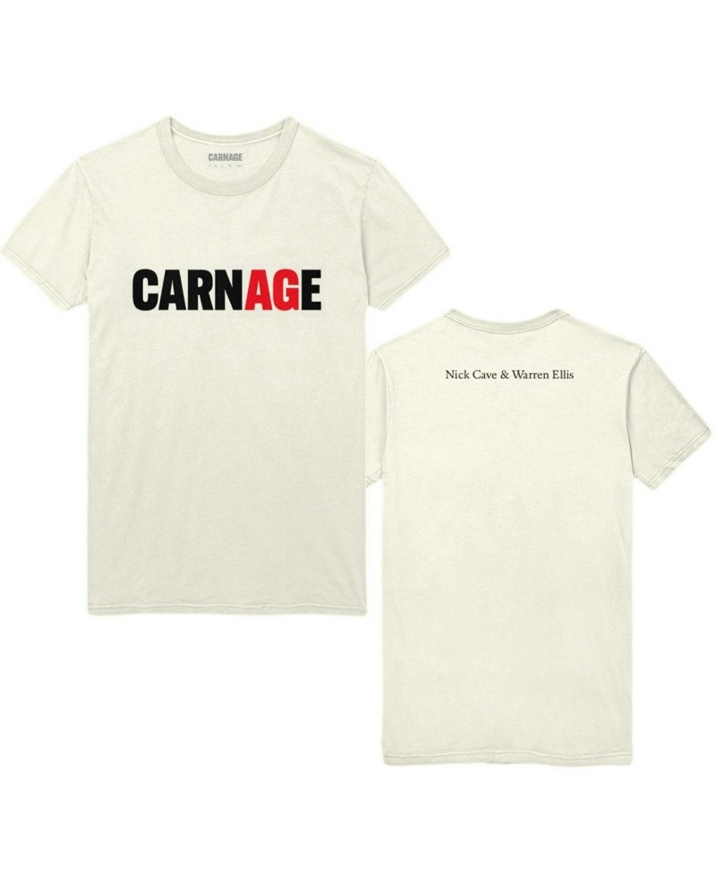 Nick Cave & The Bad Seeds Carnage Natural T-Shirt $16.33 Shirts