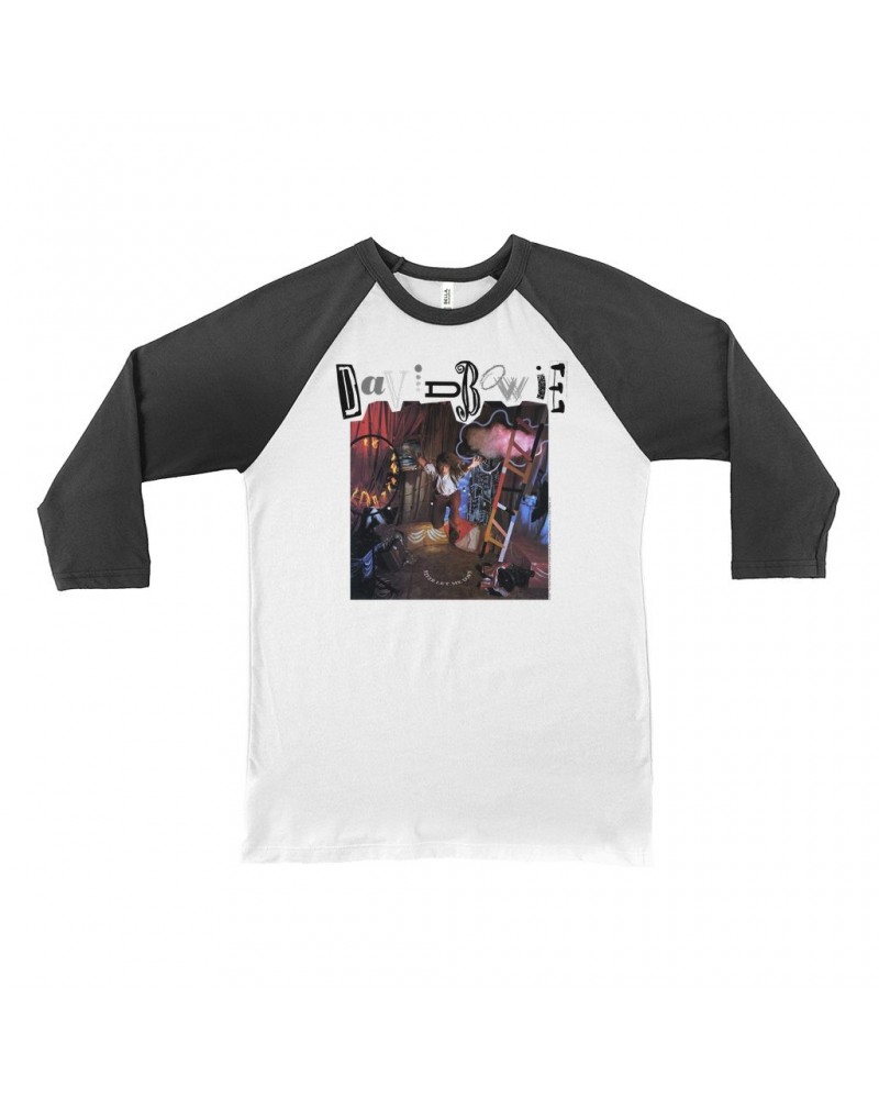 David Bowie 3/4 Sleeve Baseball Tee | Never Let Me Down Album Cover Shirt $9.28 Shirts