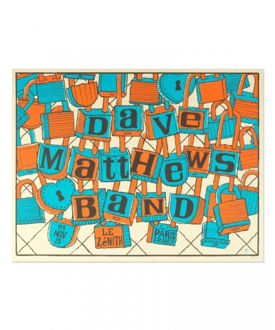 Dave Matthews Band Show Poster – Paris France 11/5/2015 $18.00 Decor