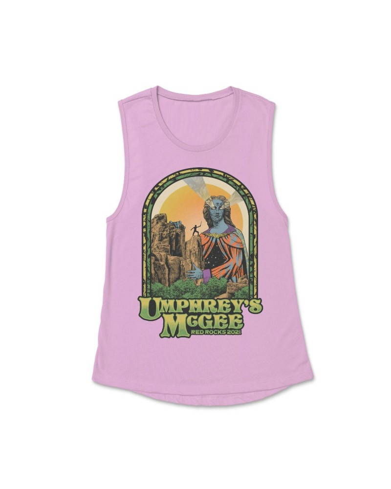 Umphrey's McGee Laser Eyes Ladies Lilac Muscle Tank $5.55 Shirts