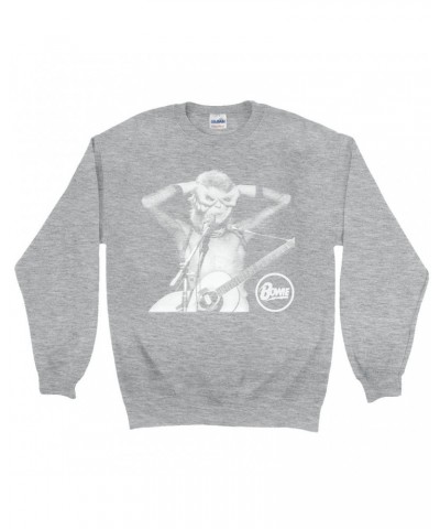 David Bowie Sweatshirt | Hand Glasses In Concert Sweatshirt $12.23 Sweatshirts