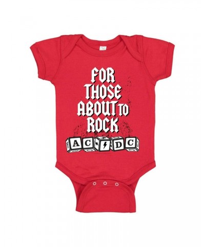 AC/DC For Those About To Rock Blocks Onesie $7.82 Kids