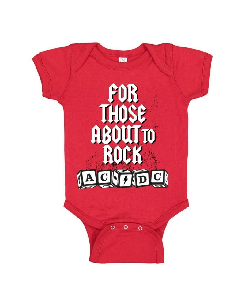 AC/DC For Those About To Rock Blocks Onesie $7.82 Kids