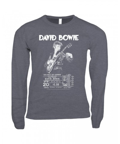 David Bowie Long Sleeve Shirt | On Stage With Ticket At Santa Monica Shirt $11.68 Shirts