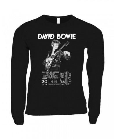 David Bowie Long Sleeve Shirt | On Stage With Ticket At Santa Monica Shirt $11.68 Shirts