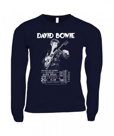 David Bowie Long Sleeve Shirt | On Stage With Ticket At Santa Monica Shirt $11.68 Shirts