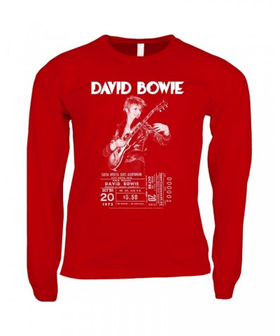 David Bowie Long Sleeve Shirt | On Stage With Ticket At Santa Monica Shirt $11.68 Shirts