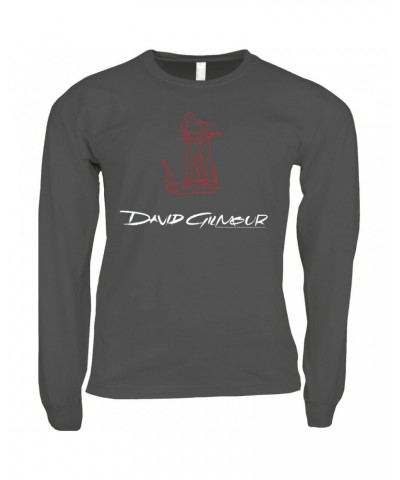 David Gilmour Long Sleeve Shirt | Sketch Logo Shirt $11.38 Shirts