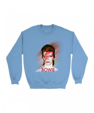 David Bowie Bright Colored Sweatshirt | Flash Frame Colorful Bowie Image Sweatshirt $12.23 Sweatshirts