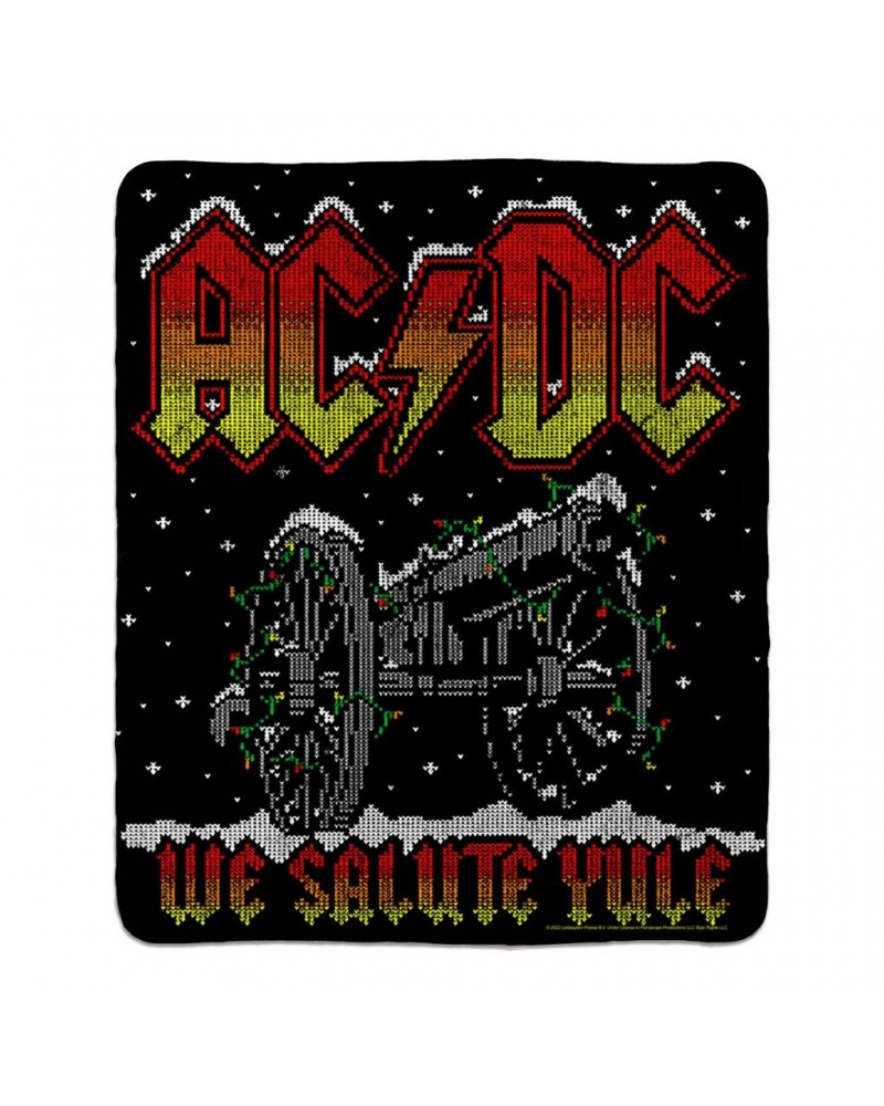 AC/DC Sherpa Blanket | We Salute Yule Blanket $25.18 Blankets