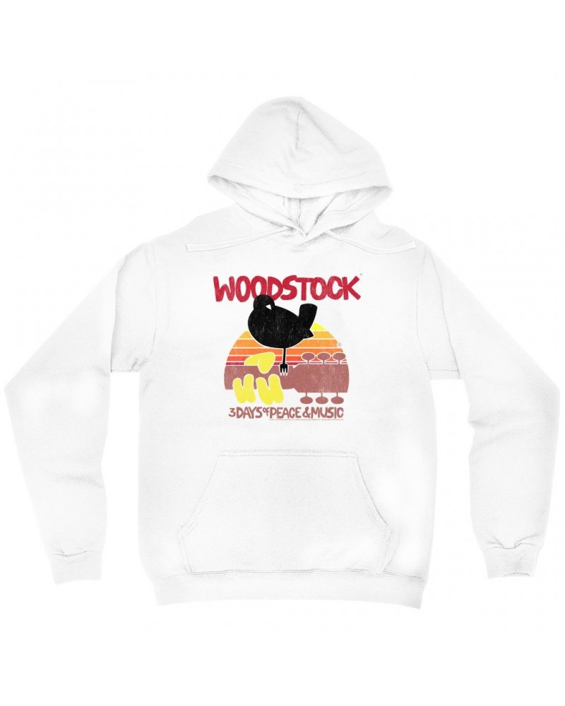 Woodstock Hoodie | Bird And Guitar Sunset Hoodie $11.99 Sweatshirts