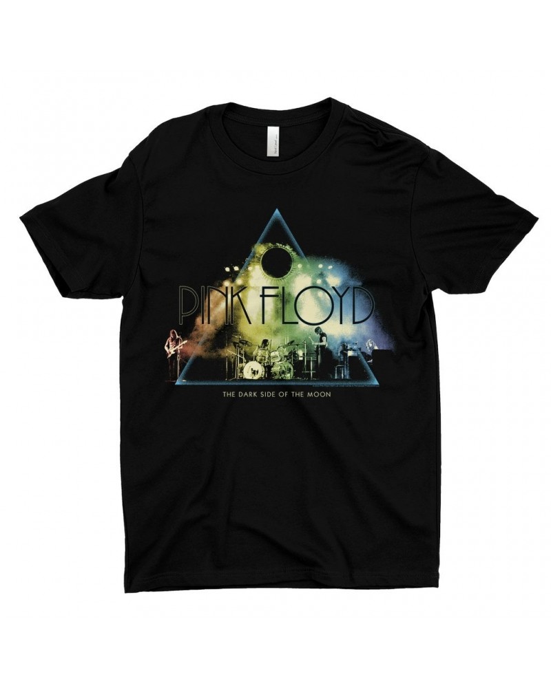 Pink Floyd T-Shirt | Live Show Dark Side Of The Moon Photo Rainbow Design Shirt $11.23 Shirts