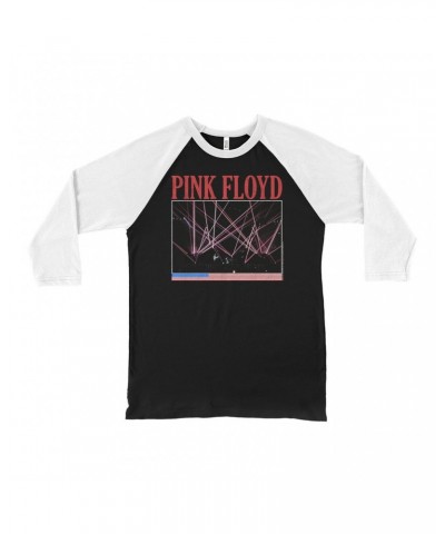 Pink Floyd 3/4 Sleeve Baseball Tee | Laser Lights On Stage Concert Design Distressed Shirt $10.18 Shirts