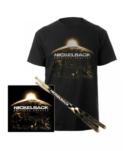 Nickelback No Fixed Address Tee + \nCD + Drum Sticks Bundle Exclusive $25.80 CD