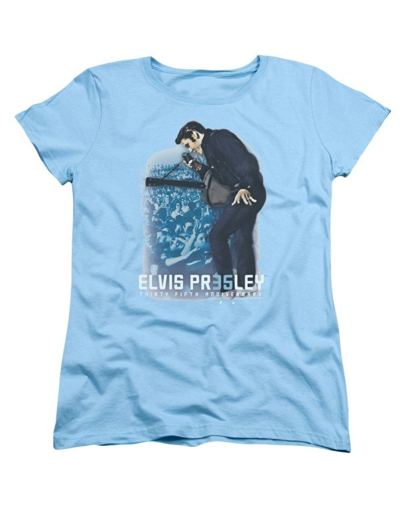 Elvis Presley Women's Shirt | 35TH ANNIVERSARY 3 Ladies Tee $6.46 Shirts