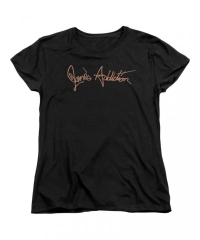 Jane's Addiction Women's Shirt | SCRIPT LOGO Ladies Tee $7.40 Shirts