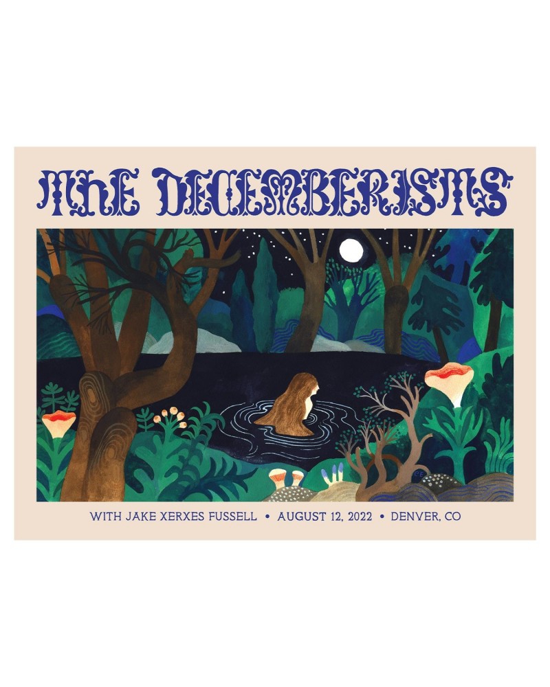 The Decemberists at The Mission Ballroom August 12th 2022 Poster $9.00 Decor