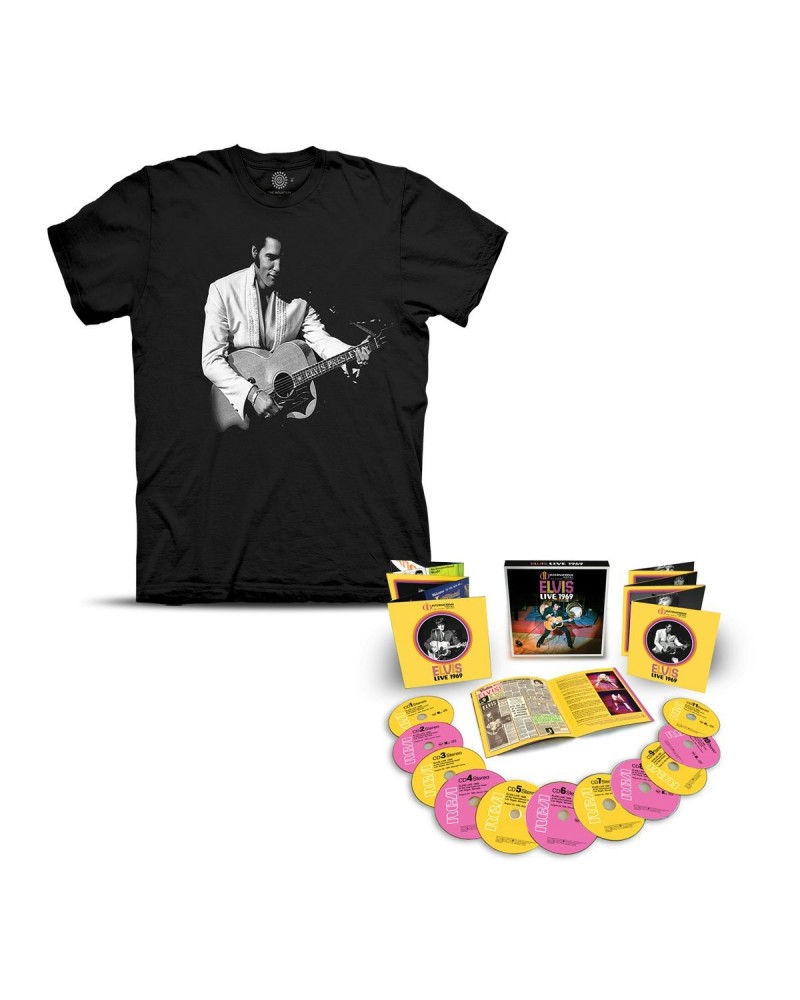 Elvis Presley LIVE 1969 International Hotel T-shirt + CD Bundle $52.71 CD