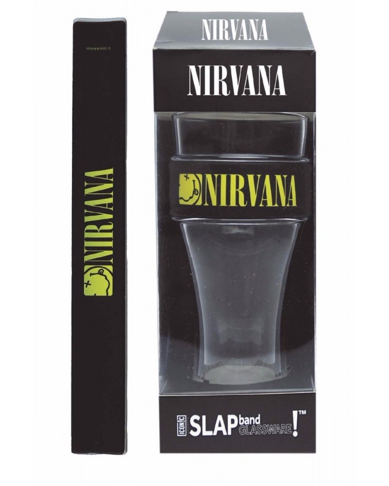 Nirvana Smiley Logo Heavy Duty Slap Band Pint Glass $8.98 Drinkware