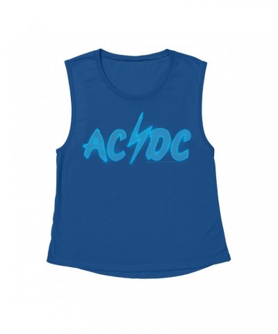 AC/DC Ladies' Muscle Tank Top | Electric Logo Shirt $10.87 Shirts