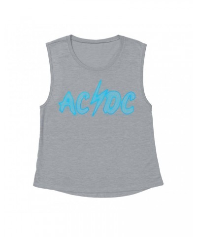 AC/DC Ladies' Muscle Tank Top | Electric Logo Shirt $10.87 Shirts