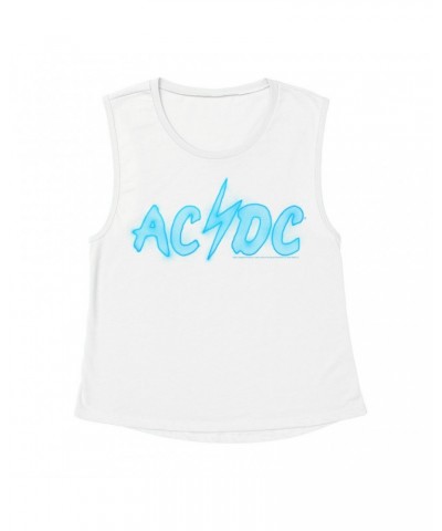 AC/DC Ladies' Muscle Tank Top | Electric Logo Shirt $10.87 Shirts